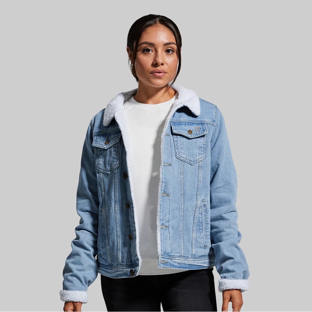 Born Primitive Sherpa Jean Jacket - size M, NWT